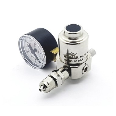 Whimar Genius mod. V201 con manometro di alta pressione - riduttore di pressione per bombole CO2 usa e getta passo 10x1