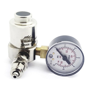 Whimar Genius mod. V201 con manometro di bassa pressione - riduttore di pressione per bombole CO2 usa e getta passo 10x1