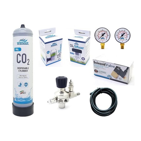 Whimar Genius CO2 System 600gr versione Complete Plus con diffusore, manometri ed elettrovalvola