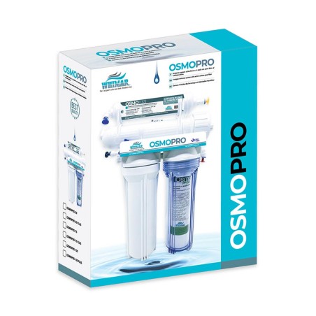 Whimar OsmoPro 75GPD 285 L/g - Impianto osmosi a bicchiere con membrana Vontron, lavaggio membrana e post-filtro al carbone