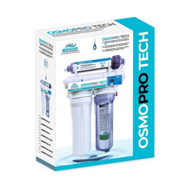 Whimar OsmoPro Tech 100GPD 380 L/g - Impianto 4 stadi con membranta Vontron, flush-valve, post-filtro deionizzane e TDS