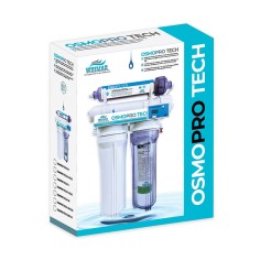 Whimar OsmoPro Tech Plus 50GPD 190L/g - Impianto bicchiere con membrana Pentair, flush-valve, post-filtro deionizzante e TDS