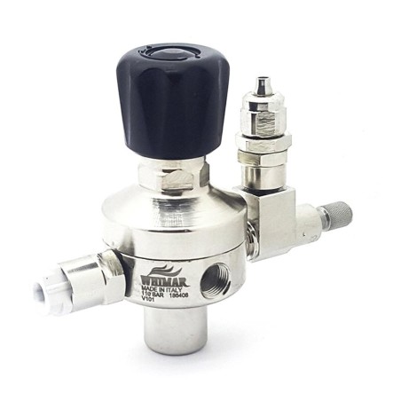 Whimar Primus mod. V101 senza Manometri - riduttore di pressione per bombole CO2 usa e getta passo 10x1