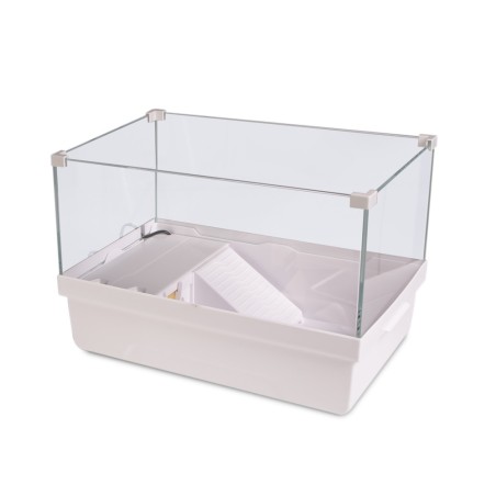 SunSun FG-4CF - tartarughiera in vetro con isolotto e filtro interno cm41×23×26h