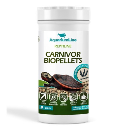 AquariumLine Carnivor Biopellets barattolo da 1000ml/360gr - alimento completo per tartarughe acquatiche