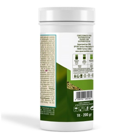 AquariumLine Reptiveg Sticks barattolo da 1000ml/200gr - alimento base per tartarughe terrestri e rettili erbivori