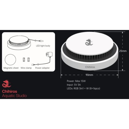 Chihiros Magnetic Light II - lampada LED con aggancio magnetico
