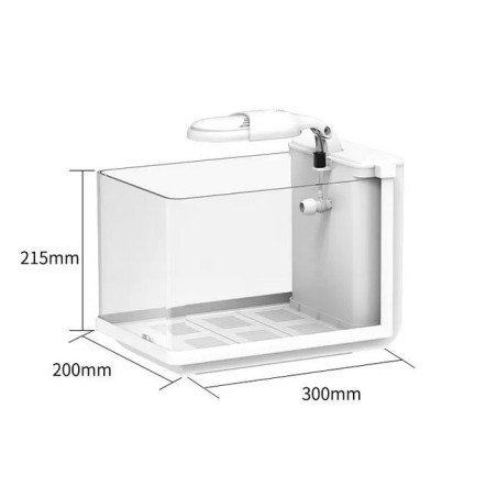 SunSun HSD-300 - acquario aperto 8,5L cm29,5x20x21,5h con filtro e illuminazione LED