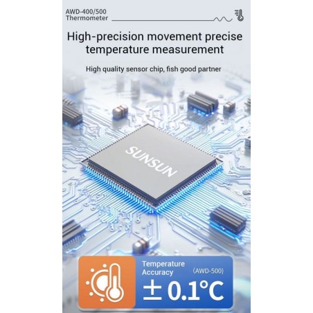 SunSun AWD-500 - Termometro digitale esterno per acquari e terrari
