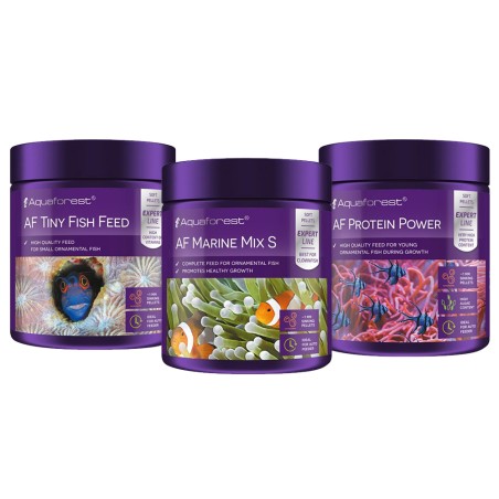 Aquaforest Fish Food set 1 - Tiny Fish Feed + Marine Mix S + Protein Power
