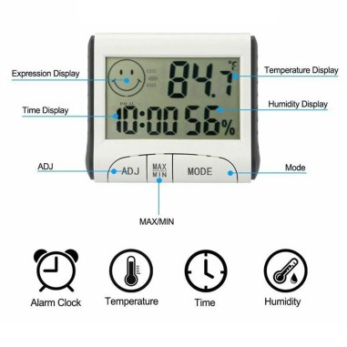 Ista Digital Alarm Thermometer - termometro con igrometro per acquari e terrari