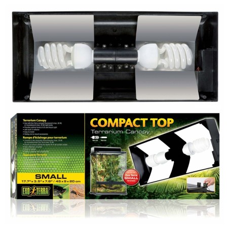ExoTerra Compact Top Small - Plafoniera per terrari ExoTerra Natural e Screen Terrarium Small