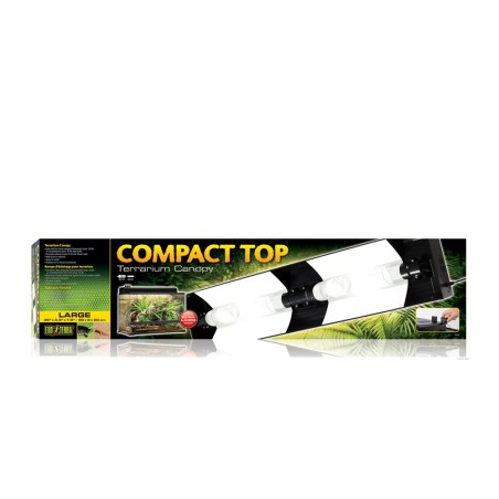 ExoTerra Compact Top Large - Plafoniera per terrari ExoTerra Natural e Screen Terrarium Large