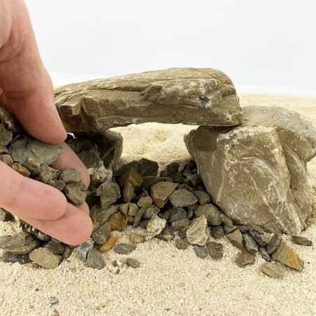 Wio Warm Grey Chip Accent 750g - hardscape in pietra calda da 0,3 a 30mm