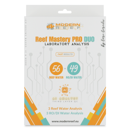 Modern Reef - Reef Mastery PRO DUO 3-SET - Multipack con 3 test ICP 56+49 parametri per acqua marina e RO/DI