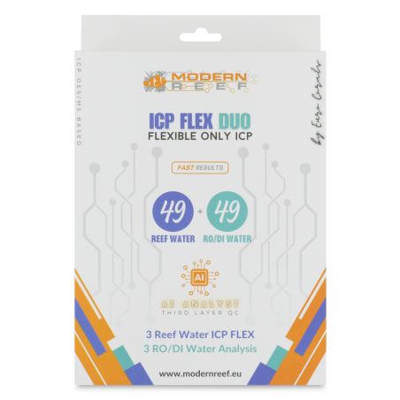 Modern Reef - ICP FLEX DUO 3-SET - multipack con 3 test ICP 49+49 parametri per acqua marina e RO/DI