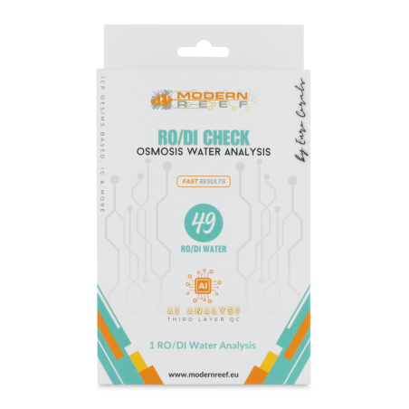 Modern Reef - RO/DI CHECK 1-SET - test ICP 49 parametri per acqua RO/DI