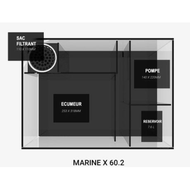 WaterBox Acquario MARINE X 60.2 cm60x50x50h con...