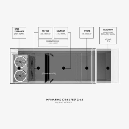 WaterBox Acquario INFINIA Reef 230.6 cm183,6x64,3x60h senza supporto