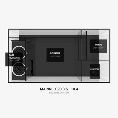 WaterBox Acquario MARINE X 110.4 cm120x50x55h...