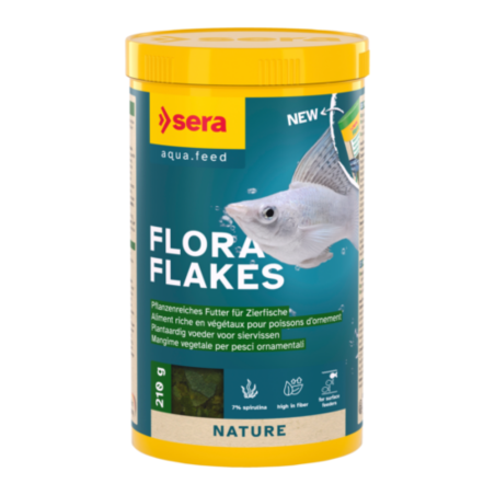 Sera Nature Flora Flakes - Mangime Vegetale in Fiocchi per Acqua Dolce
