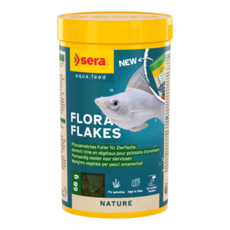 Sera Nature Flora Flakes - Mangime Vegetale in Fiocchi per Acqua Dolce