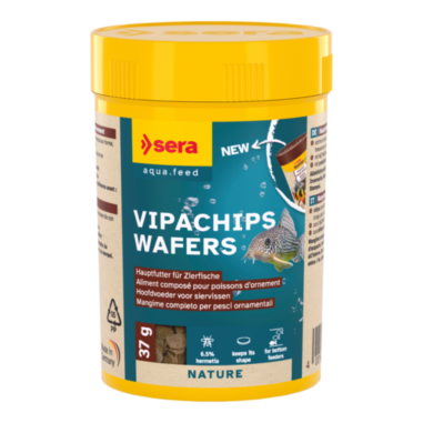 Sera Nature Vipachips Wafers - Mangime completo in chips con il 4 % di farina di insetti