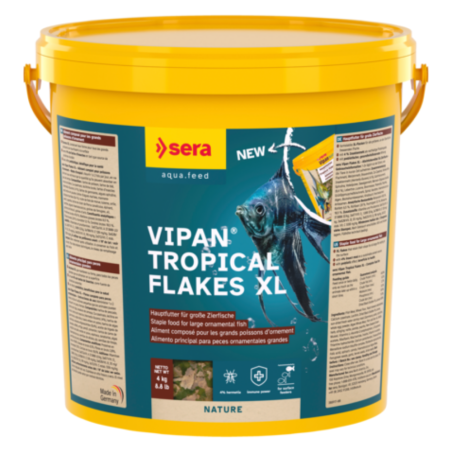 Sera Vipan Flakes XL - Mangime Base in Scaglie Giganti per tutti i Pesci d' Acqua Dolce