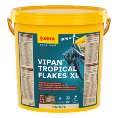 Sera Vipan Flakes XL - Mangime Base in Scaglie Giganti per tutti i Pesci d' Acqua Dolce