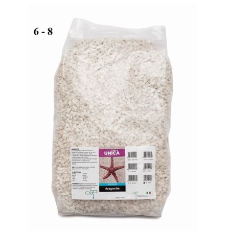 Linea Unica Aragonite 6-8mm 10kg - Substrato per Acquari Marini