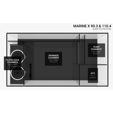 WaterBox Acquario MARINE X 90.3 cm90x50x55h con...