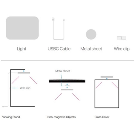 Micmol MAGNETIC LIGHT - LED Smart per Nano Acquari e Terrari