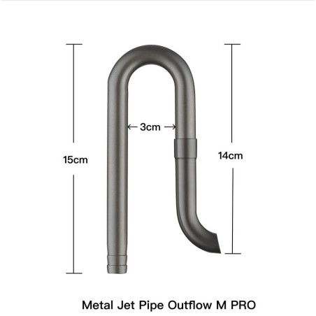 Chihiros Metal Jet Pipe Outflow M PRO - kit di mandata in acciaio inox per tubi 12/16mm