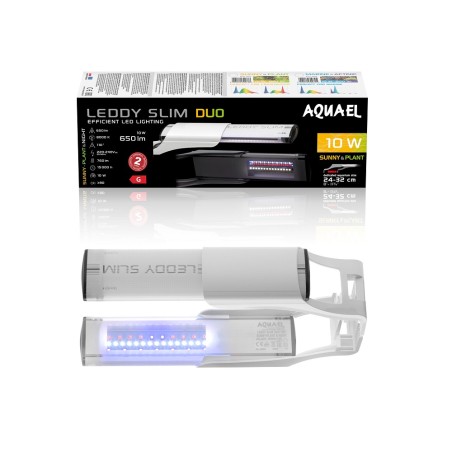 Aquael Leddy Slim DUO Sunny & Plant 10W colore bianco - plafoniera LED per acqua dolce