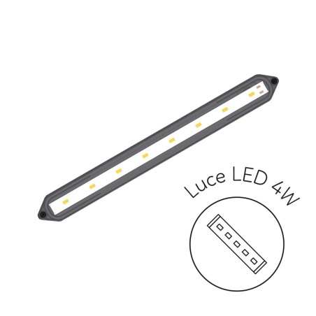 Aqpet Simply LED 30 nero - acquario cm39x22x30h completo di filtro e illuminazione