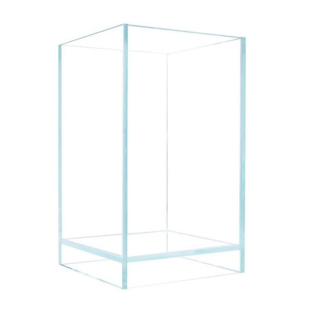 AQPet Kubic 15 Air - vasca in vetro Extrachiaro cm15×15×23h con coperchio