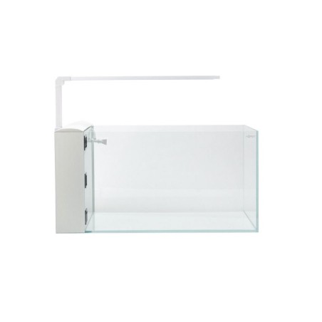 Aqpet Aqua 60 Rear Bianco - vasca in vetro extrachiaro cm60x30x30h con filtro posteriore