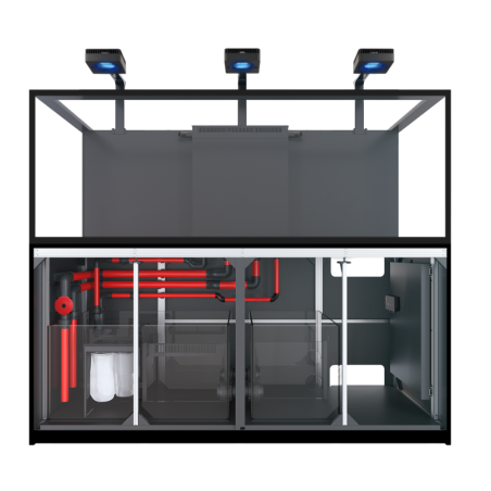 Red Sea REEFER Deluxe S-850 G3 nero cm 180x68x65h - 3xReefLed 170 a braccio, con sump, supporto e sistema di rabbocco