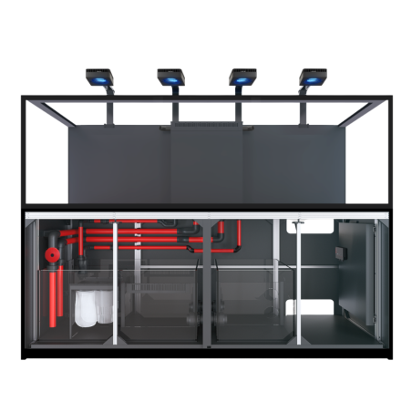Red Sea REEFER Deluxe S-1000 G3 nero cm 210x68x65h - 4xReefLed 170 a braccio, con sump, supporto e sistema di rabbocco