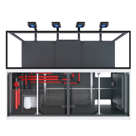 Red Sea REEFER Deluxe S-1000 G3 bianco cm 210x68x65h - 4xReefLed 170 a braccio, con sump, supporto e sistema di rabbocco