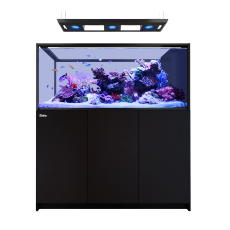 Red Sea REEFER Deluxe Peninsula s-700 G3 nero cm 151x68x65h - 3x ReefLed 170 pendant - sump - supporto e sistema di rabbocco