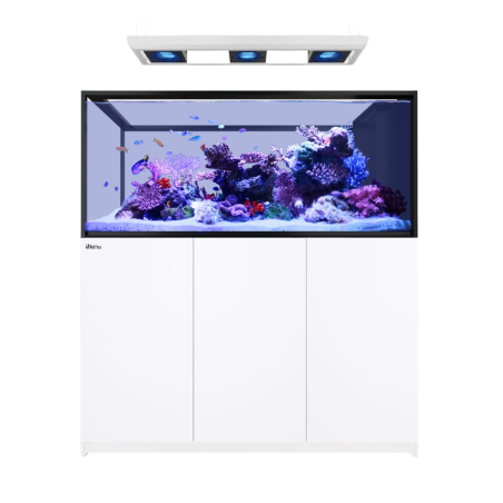 Red Sea REEFER Deluxe Peninsula s-700 G3 bianco cm 151x68x65h - 3x ReefLed 170 pendant - sump - supporto e sistema di rabbocco