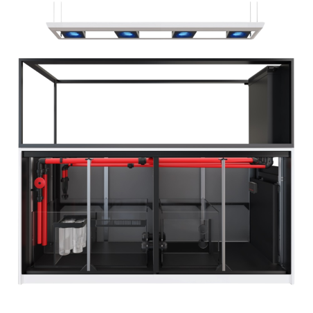 Red Sea REEFER Deluxe Peninsula s-950 G3 bianco cm 200x68x65h - 4x ReefLed 170 pendant - sump - supporto e sistema di rabbocco