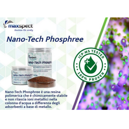 Maxspect Nano-Tech Phosphree 500ml - resina antifosfati per dolce e marino
