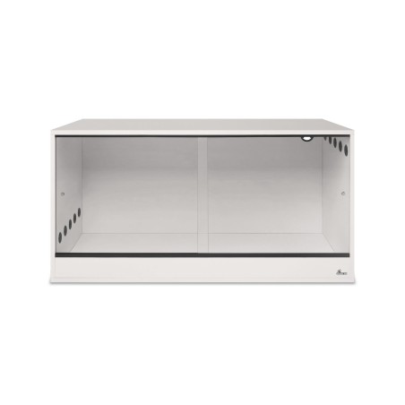 Diversa terrario in legno bianco 120x50x60h - con sportelli scorrevoli in vetro