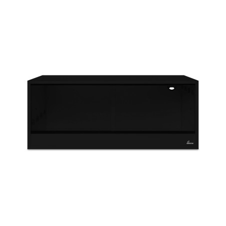 Diversa terrario in legno nero 100x40x40h - con sportelli scorrevoli in vetro