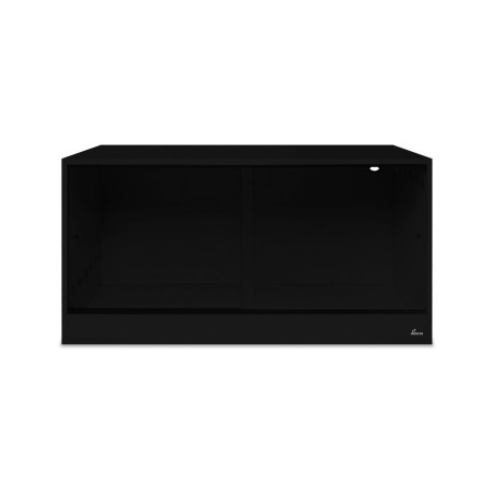 Diversa terrario in legno nero 120x50x60h - con sportelli scorrevoli in vetro