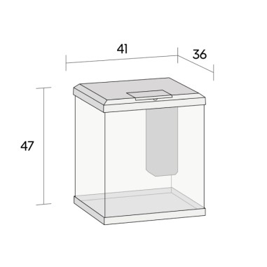 Juwel Vio Cube 54 Bianco cm41x36x47h – Acquario...