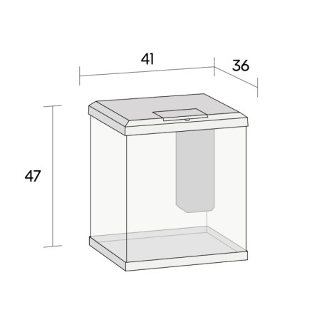 Juwel Vio Cube 54 Nero cm41x36x47h – Acquario completo 54 L