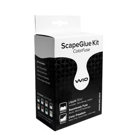 Wio Scapeglue Kit Adhesive DARK BROWN - Colla professionale per aquascaping